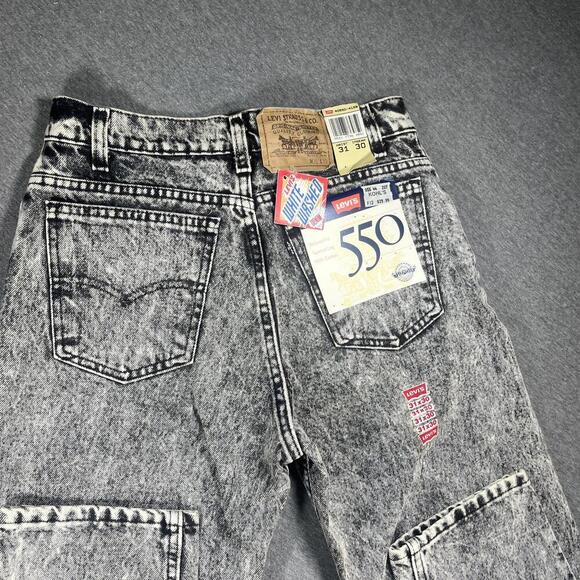 Vtg Levis 550 White Washed USA Made 80s Deadstock Jeans NWT 31 X 30 Relaxed fit - Picture 8 of 8